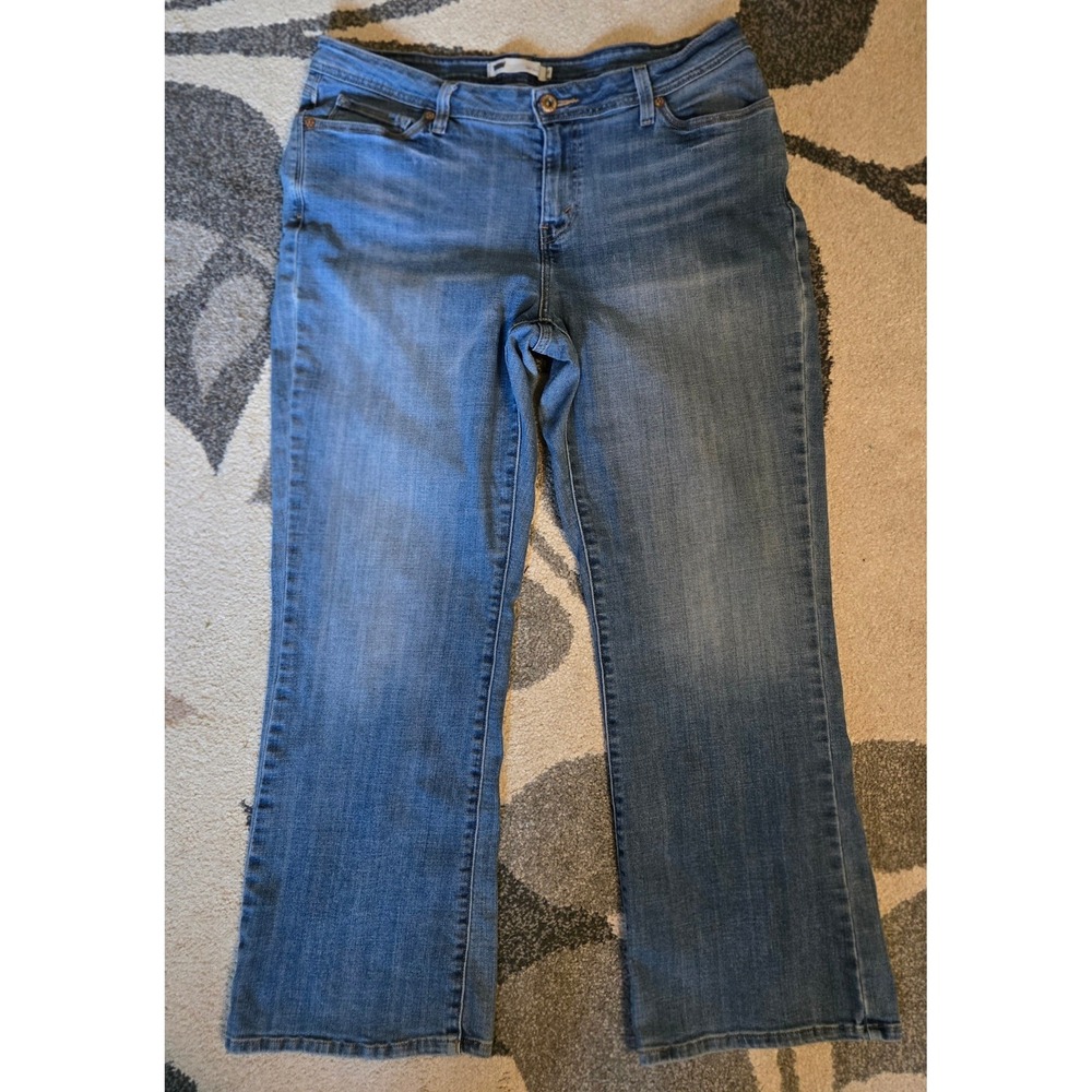 Levis 529 Classic Boho Curvy Bootcut Jeans Women's 16 Medium Wash Blue Denim